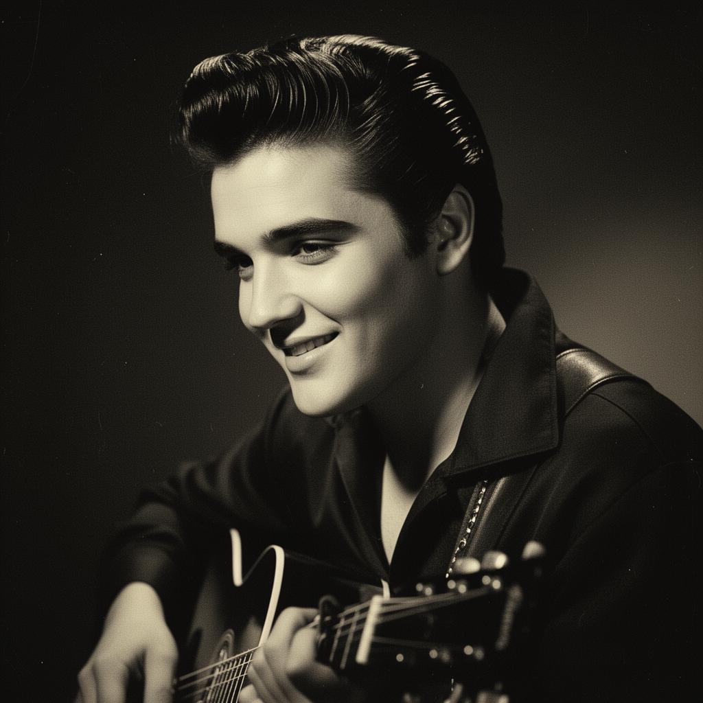 Crooner légendaire en noir et blanc